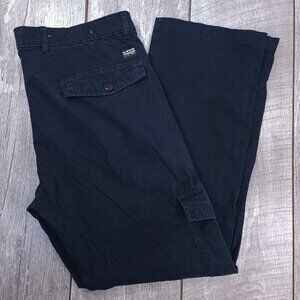 G-Star Raw Pants Mens 34x29 Blue Canvas Cargo Cotton Straight Leg